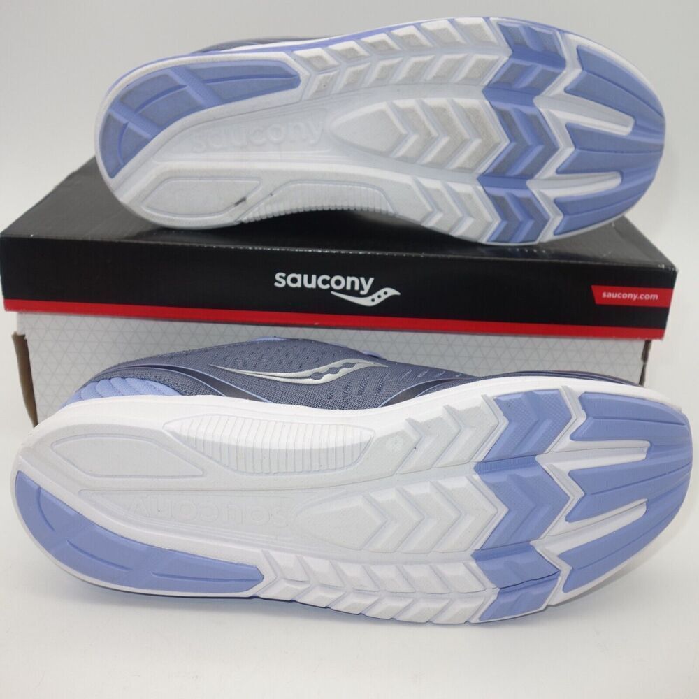 NEW Saucony Kinvara 11 Sneakers Lace Up Running Shoes Gray Purple Girl's 5.5 - Picture 7 of 8